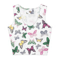 Pastel Butterfly Waltz Cotton crop top