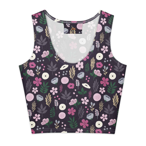 Berry Blossom Fields Cotton crop top