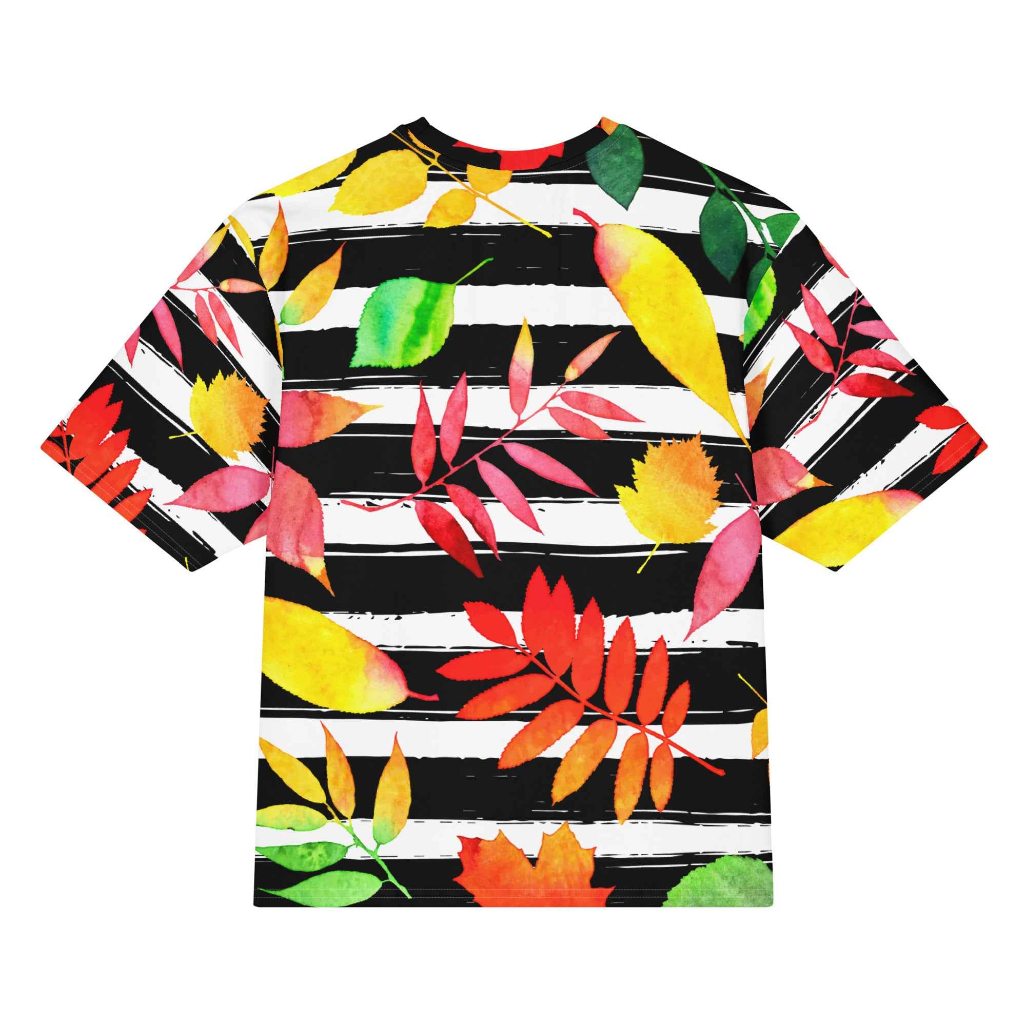 Autumn Ink Stripes Oversized cotton t-shirt