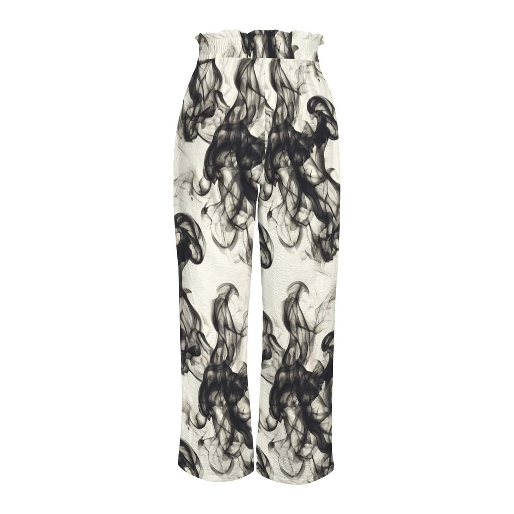 Smokey Wide Leg Pants with Pockets - Strappy Style for Effortless Elegance