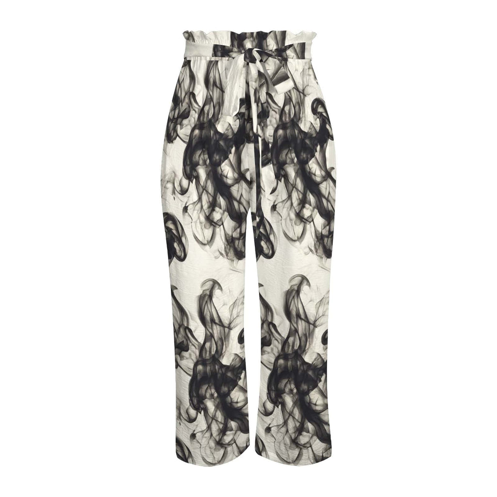 Smokey Wide Leg Pants with Pockets - Strappy Style for Effortless Elegance