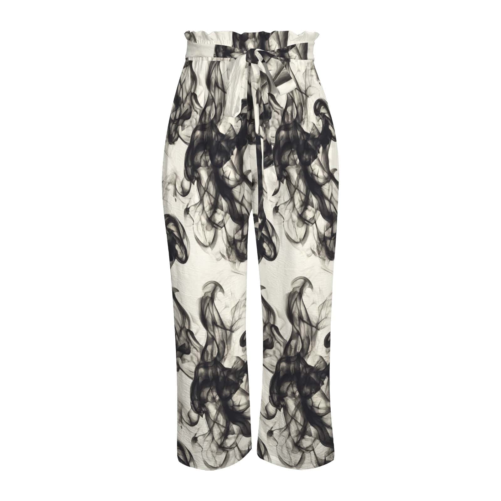 Smokey Wide Leg Pants with Pockets - Strappy Style for Effortless Elegance