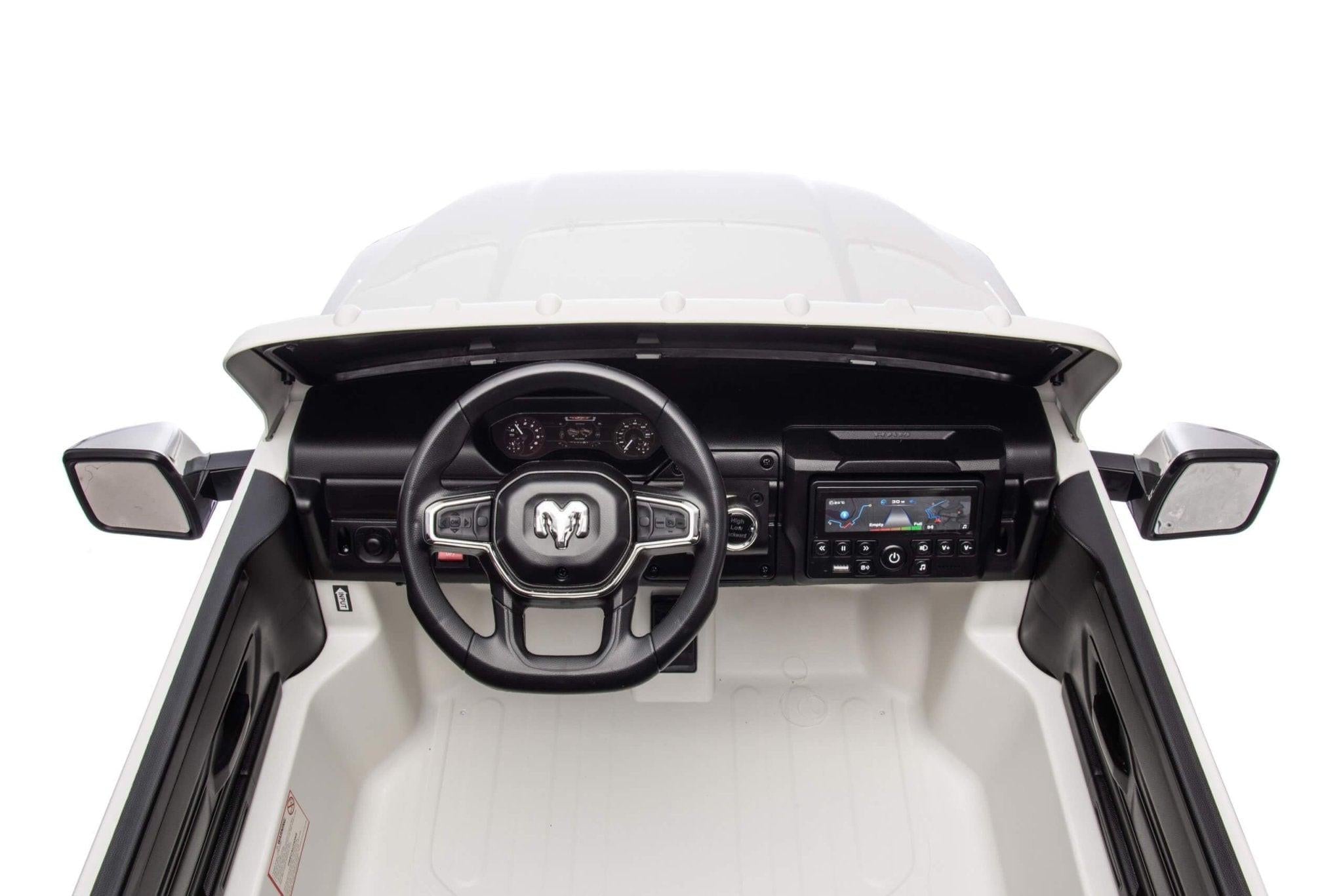 White Complete Edition XXL 2-Seater 4x4 RAM 3500 Ride-On Truck
