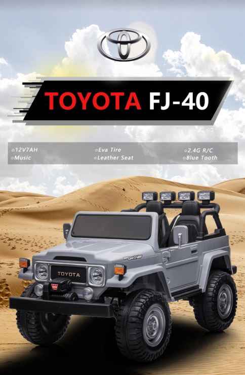 2026 24V Toyota FJ-40 Kids Ride On Car 4X4 2 Seater with Remote Control DELUXE