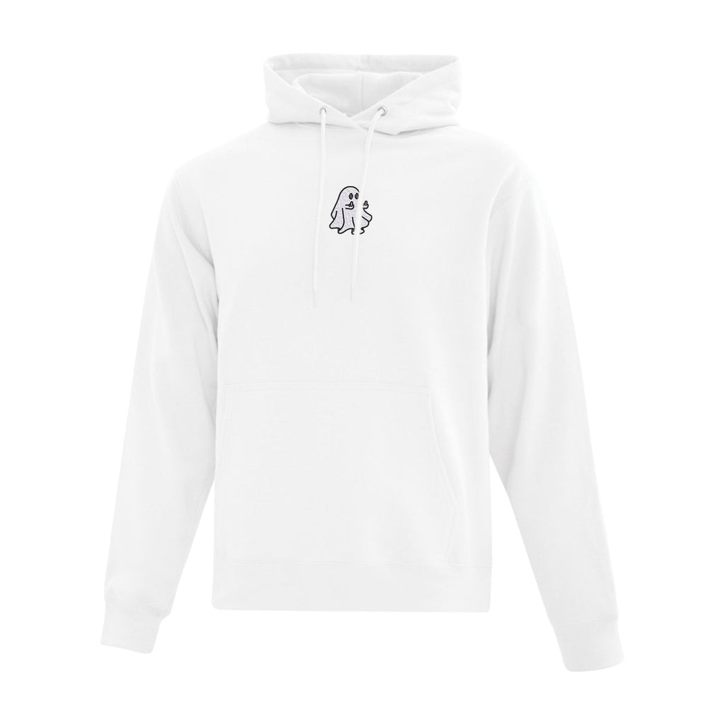 Hoodie fantôme brodé sans lunettes - Style Unique et Confortable