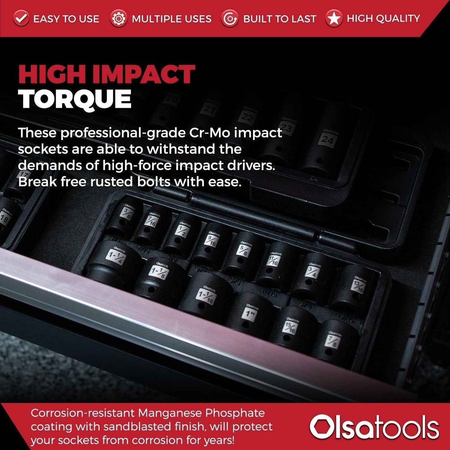 Cr-Mo Impact Sockets