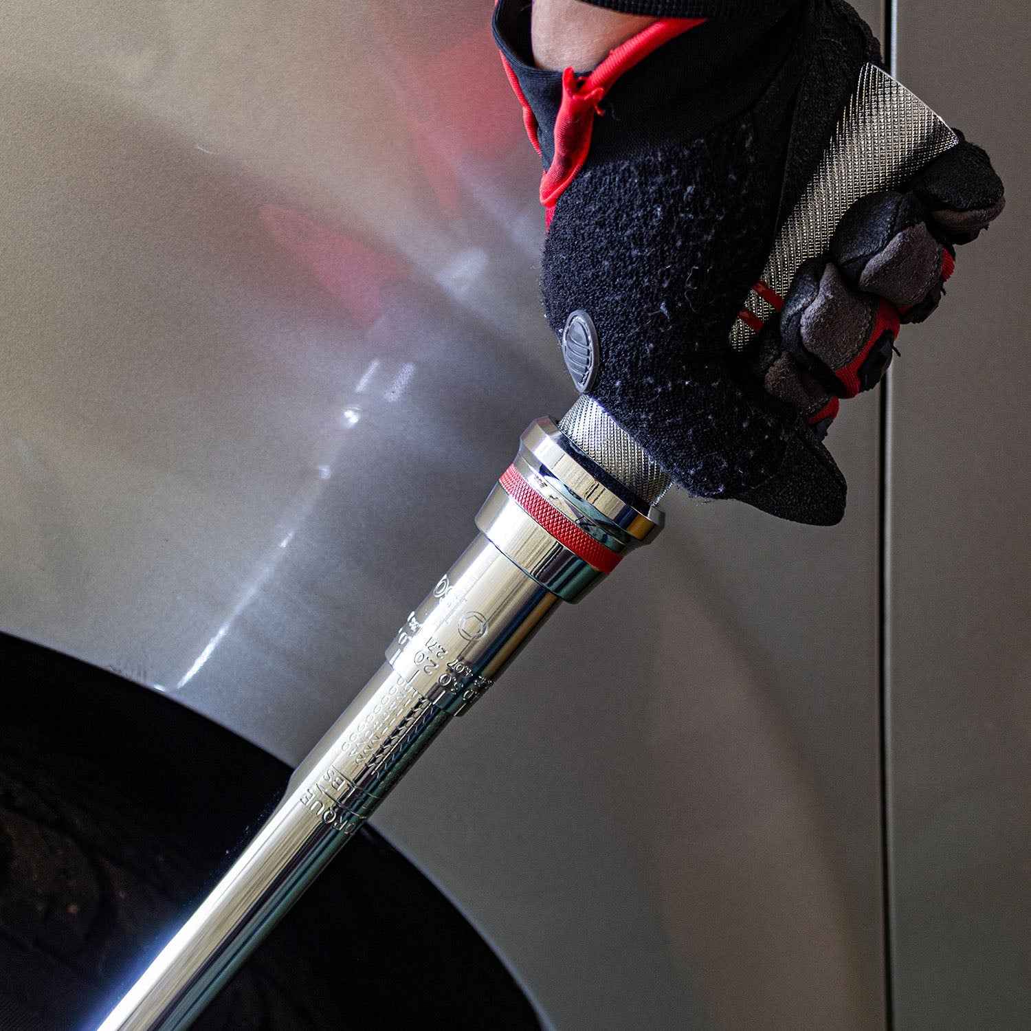 Click Torque Wrench with Flex Head - 1/2" Drive, 24" Long (50-250 ft-lb Torque Range)