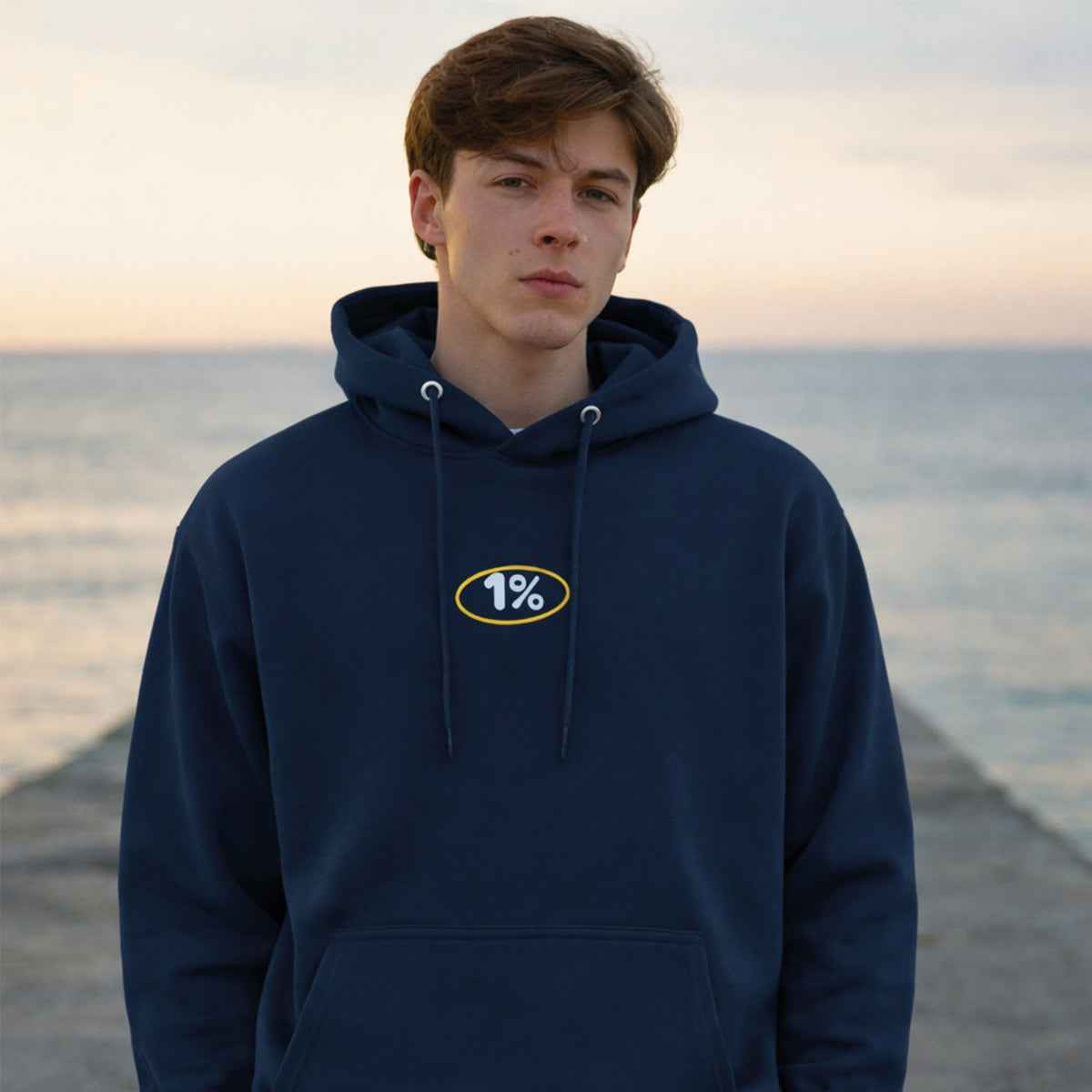 Hoodie "1% Better Everyday" brodé & imprimé