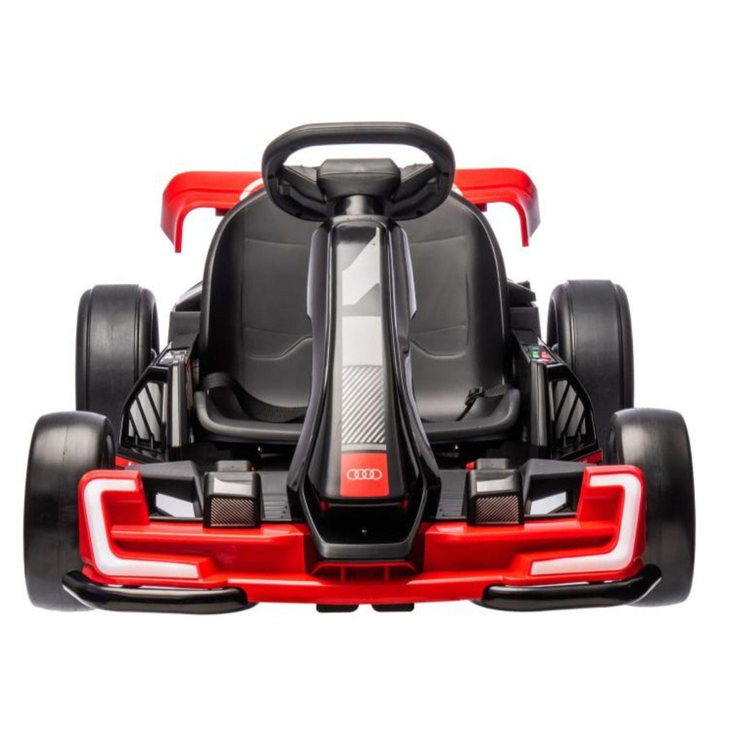 24V Red Newest Upgraded Audi Drifting Go Kart W/ 180° Drift, Bluetooth Music & Lights