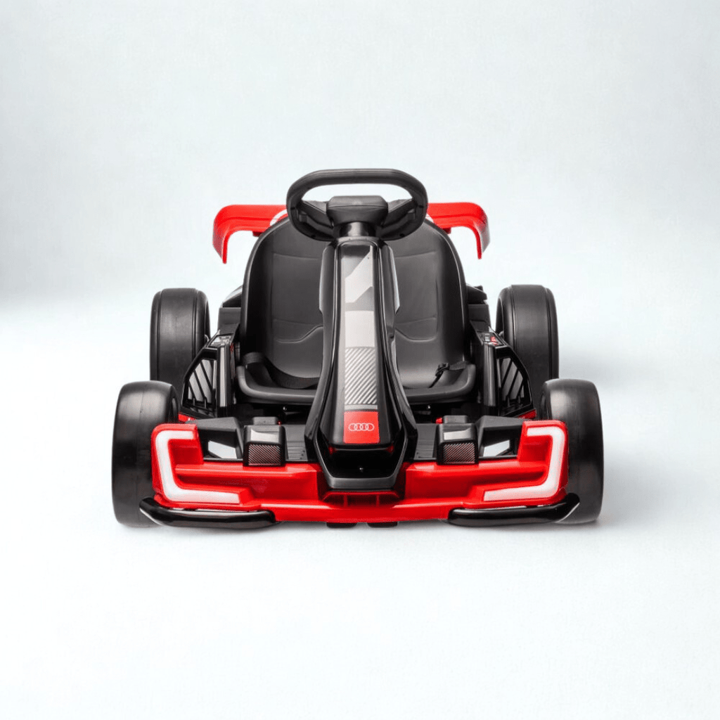 24V Red Newest Upgraded Audi Drifting Go Kart W/ 180° Drift, Bluetooth Music & Lights