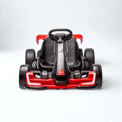 24V Red Newest Upgraded Audi Drifting Go Kart W/ 180° Drift, Bluetooth Music & Lights