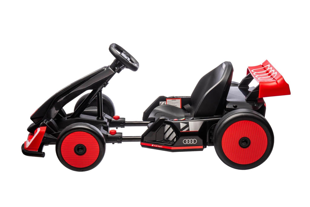 24V Red Newest Upgraded Audi Drifting Go Kart W/ 180° Drift, Bluetooth Music & Lights