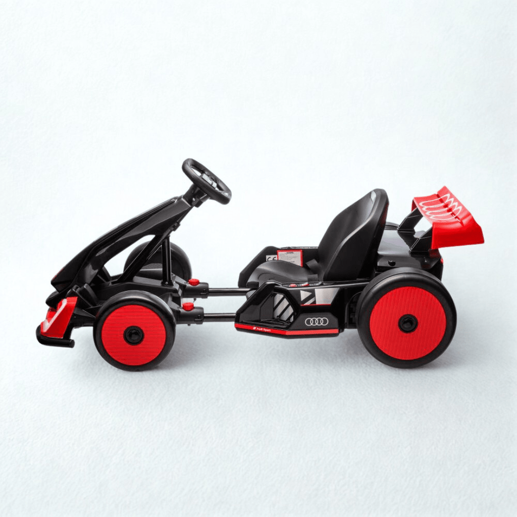 24V Red Newest Upgraded Audi Drifting Go Kart W/ 180° Drift, Bluetooth Music & Lights