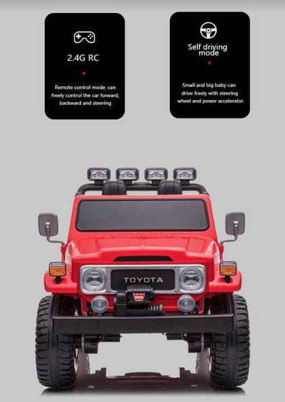 2026 24V Toyota FJ-40 Kids Ride On Car 4X4 2 Seater with Remote Control DELUXE